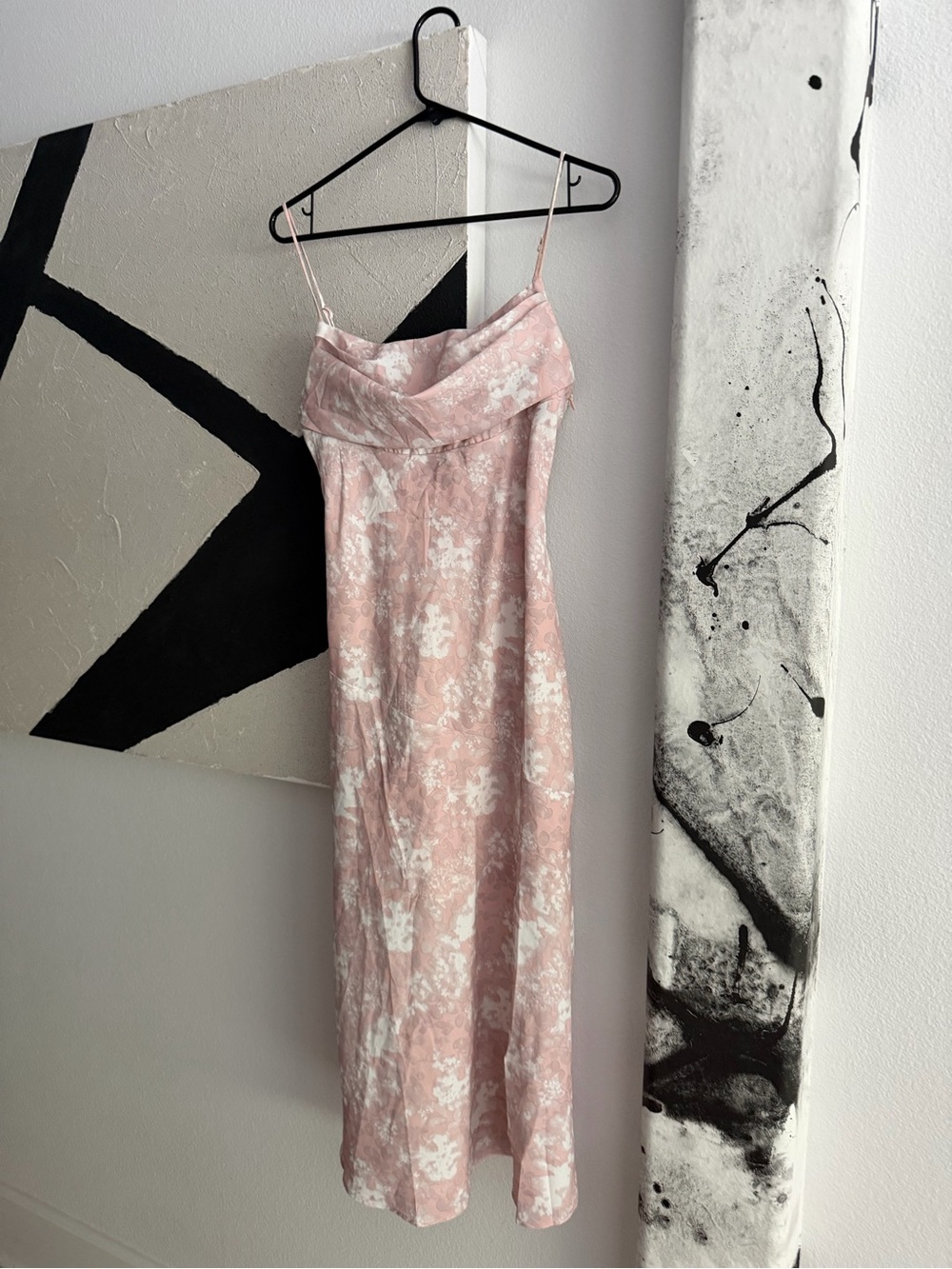 Hello Molly Pale Pink Floral Slip Dress Size Medium